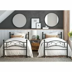 SONGMICS VASAGLE Lit 1 Personne En Métal, Cadre De Lit 1 Place, Pour Matelas De 90 Cm X 190 Cm, Lit D'Invité, Pour Adulte, Adolescent, Montage Facile, Noir RMB071B01 - Noir -SONGMICS Soldes 54026804 2