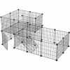 SONGMICS Clôture Pour Animaux Domestiques, 2 Niveaux, Enclos Modulable, Pour Petits Animaux, Lapins, Cochon D’Inde, Panneaux Grillagés, Usage Intérieur, 143 X 73 X 71 Cm, Noir LPI06H - Noir -SONGMICS Soldes 54470522 1