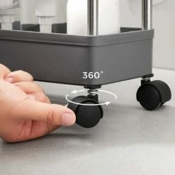 SONGMICS Desserte à Roulettes, Chariot De Rangement, Étagère Roulante, 4 Niveaux, Gain De Place, Pour Salle De Bain, Cuisine, Bureau, 40 X 13,5 X 86 Cm, Gris KSC008G01 - Gris 10 SONGMICS Desserte à Roulettes, Chariot De Rangement, Étagère Roulante, 4 Niveaux, Gain De Place, Pour Salle De Bain, Cuisine, Bureau, 40 X 13,5 X 86 Cm, Gris KSC008G01 - Gris -SONGMICS Soldes 54470526 4