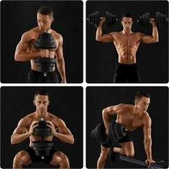 SONGMICS Lot De 2 Haltères Courts - Total 40 Kg - Pour Homme Et Femme - Pour Le Fitness, L'haltérophilie à La Maison - Noir - 50 X 26,5 X 26,5 Cm, SYL40HV1 - Noir -SONGMICS Soldes 54470535 3