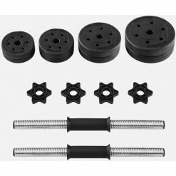 SONGMICS Lot De 2 Haltères Courts - Total 40 Kg - Pour Homme Et Femme - Pour Le Fitness, L'haltérophilie à La Maison - Noir - 50 X 26,5 X 26,5 Cm, SYL40HV1 - Noir -SONGMICS Soldes 54470535 4