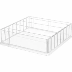 SONGMICS Organiseur De Maquillage, Rangement Cosmétique, 7 Niveaux, Cloisons Amovibles, Pour Fards à Paupières, Blushs, Coiffeuse, Bureau, En Acrylique, Cadeau Noel, Transparent JMU02TP - Transparent