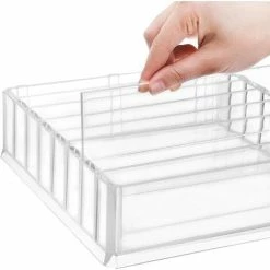 SONGMICS Organiseur De Maquillage, Rangement Cosmétique, 7 Niveaux, Cloisons Amovibles, Pour Fards à Paupières, Blushs, Coiffeuse, Bureau, En Acrylique, Cadeau Noel, Transparent JMU02TP - Transparent -SONGMICS Soldes 55163748 4