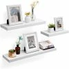 VASAGLE Étagère Murale, Tablette Flottante, Étagère Suspendue, Pour Livres, Photos, Décoration, 80 X 20 X 3,8 Cm, En MDF, Pour Salon, Cuisine, Entrée, Chambre, Salle De Bain, Blanc Par SONGMICS LWS28WT - Blanc -SONGMICS Soldes 55163750 1