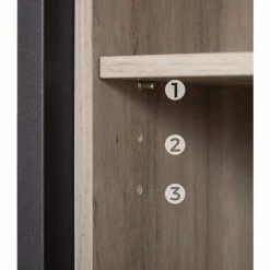 VASAGLE Table De Chevet, Table D’appoint, Table Console, Avec Porte, 2 Niveaux, Planche Réglable En Hauteur, Cadre En Acier, 40 X 40 X 60 Cm, Style Industriel, Grège Et Noir LET062B02 Par SONGMICS - Grège Et Noir -SONGMICS Soldes 55296668 4