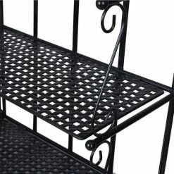 SONGMICS Étagère Murale, Support En Fer Forgé, Pour Cuisine, Salle De Bain LSN03B - Noir -SONGMICS Soldes 55540729 4