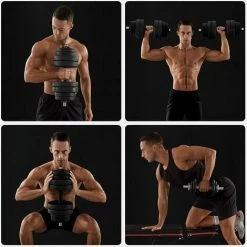 Haltères Lot De 2 Courts Revêtement Plastique 30kg Par SONGMICS - Noir 9 Haltères Lot De 2 Courts Revêtement Plastique 30kg Par SONGMICS - Noir -SONGMICS Soldes 55540730 3