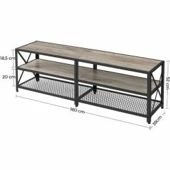 VASAGLE Meuble TV, Support TV Pour Télévision Jusqu'à 70 Pouces, Table De Salon, Avec étagères De Rangement, Cadre En Acier, Pour Salon, Chambre, Grège Et Noir LTV095B02 Par SONGMICS - Grège Et Noir 10 VASAGLE Meuble TV, Support TV Pour Télévision Jusqu'à 70 Pouces, Table De Salon, Avec étagères De Rangement, Cadre En Acier, Pour Salon, Chambre, Grège Et Noir LTV095B02 Par SONGMICS - Grège Et Noir -SONGMICS Soldes 55540746 4