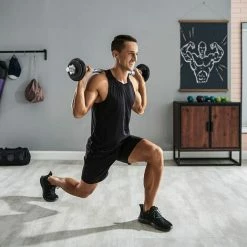 Kit Haltères Musculation, Avec Barre D’Extension, Poids Ajustable，pour Hommes Et Femmes, Musculation, Prise De Masse à La Maison, 1 Paire Par SONGMICS - Noir -SONGMICS Soldes 55540755 3