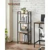 Étagère 4 Niveaux, Bibliothèque, 40 X 24 X 107 Cm, Meuble De Rangement, Cadre En Acier, Style Industriel, Pour Salon, Bureau, Entrée, Marron Rustique Et Noir Par SONGMICS LLS099B01 - Marron Rustique Et Noir 1 Étagère 4 Niveaux, Bibliothèque, 40 X 24 X 107 Cm, Meuble De Rangement, Cadre En Acier, Style Industriel, Pour Salon, Bureau, Entrée, Marron Rustique Et Noir Par SONGMICS LLS099B01 - Marron Rustique Et Noir -SONGMICS Soldes 55540756 1