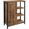 VASAGLE Meuble De Rangement Sur Pied, Placard Et étagères, Étagère Multifonctionnelle Pour Cuisine, Salon, Chambre, Salle De Bain, Bureau, Style Industriel, Marron Rustique Par SONGMICS LSC64BX - Marron Rustique -SONGMICS Soldes 55540762 1