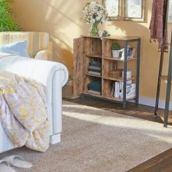 VASAGLE Meuble De Rangement Sur Pied, Placard Et étagères, Étagère Multifonctionnelle Pour Cuisine, Salon, Chambre, Salle De Bain, Bureau, Style Industriel, Marron Rustique Par SONGMICS LSC64BX - Marron Rustique -SONGMICS Soldes 55540762 4