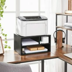 SONGMICS Support Pour Imprimante, Étagère De Rangement Pour Fax, Organisateur De Bureau, Cadre En Acier, Polyvalent, Style Moderne, Pour Bureau, 40,5 X 30 X 22 Cm (L X L X H), Noir Mât OMC101B01 - Noir Mât 9 SONGMICS Support Pour Imprimante, Étagère De Rangement Pour Fax, Organisateur De Bureau, Cadre En Acier, Polyvalent, Style Moderne, Pour Bureau, 40,5 X 30 X 22 Cm (L X L X H), Noir Mât OMC101B01 - Noir Mât -SONGMICS Soldes 55540772 3