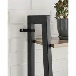 Étagère Échelle, Bibliothèque Industrielle à 5 Niveaux, Étagère De Rangement, Avec Cadre En Acier, Pour Salon, Cuisine, Grège Et Noir Par SONGMICS LLS045B02 - Grège Et Noir -SONGMICS Soldes 55540782 4