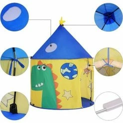 SONGMICS Tente De Jeu, Maison De Jeu, Château Pour Enfant, Intérieur Et Extérieur, Tipi, Avec Sac De Rangement, Thème Dinosaure, Pour 3 Enfants LPT02YU - Multi-couleur 10 SONGMICS Tente De Jeu, Maison De Jeu, Château Pour Enfant, Intérieur Et Extérieur, Tipi, Avec Sac De Rangement, Thème Dinosaure, Pour 3 Enfants LPT02YU - Multi-couleur -SONGMICS Soldes 55540788 4