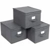 SONGMICS Lot De 3 Boîte Rangement Pliables Avec Couvercles, Cube En Tissu Mon-tissé Avec Porte-étiquettes, Panier, Organisateur, Caisse, 40 X 30 X 25 Cm, Gris RFB03G - Gris 1 SONGMICS Lot De 3 Boîte Rangement Pliables Avec Couvercles, Cube En Tissu Mon-tissé Avec Porte-étiquettes, Panier, Organisateur, Caisse, 40 X 30 X 25 Cm, Gris RFB03G - Gris -SONGMICS Soldes 55540794 1