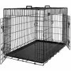 FEANDREA Cage Pour Chien, Avec 2 Portes, 92,5 X 57,5 X 64 Cm, Noir Par SONGMICS PPD36BK - Noir -SONGMICS Soldes 55540795 1