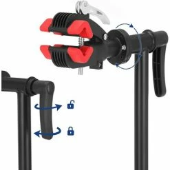 SONGMICS Support De Réparation Vélo, Support D'entretien, Pied D’atelier, Robuste, 2 Pieds, Poignées à Réglage Rapide, Tête En Acier Soudé, Tête Rotative à 360 Degrés, Noir SBR07B - Noir 9 SONGMICS Support De Réparation Vélo, Support D'entretien, Pied D’atelier, Robuste, 2 Pieds, Poignées à Réglage Rapide, Tête En Acier Soudé, Tête Rotative à 360 Degrés, Noir SBR07B - Noir -SONGMICS Soldes 55540798 3