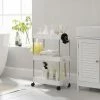 SONGMICS Desserte à Roulettes, Chariot De Rangement, Étagère Roulante, 3 Niveaux, Gain De Place, Pour Salle De Bain, Cuisine, Bureau, 40 X 22 X 60 Cm, Blanc KSC009W01 - Blanc