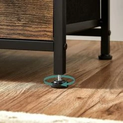 SONGMICS Commode En Tissu, Meuble De Rangement, Avec 7 Tiroirs, à 3 Niveaux, Avec Poignées En Métal, Style Industriel, Marron Rustique Et Noir LTS137B01 - Marron Rustique Et Noir -SONGMICS Soldes 55540808 4