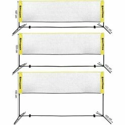 SONGMICS Filet De Badminton, Pliable, Facile à Monter, Facile à Transporter, Hauteur Réglable (107 Cm, 120 Cm, 155 Cm), Jaune SYQ400Y - Jaune -SONGMICS Soldes 56658031 5