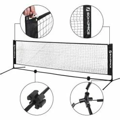 SONGMICS Filet De Badminton, Pliable, Facile à Monter, Facile à Transporter, Hauteur Réglable (107 Cm, 120 Cm, 155 Cm), Noir SYQ300HV1 - Noir -SONGMICS Soldes 56658036 4