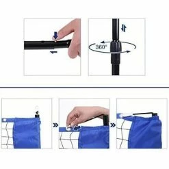 SONGMICS Filet De Badminton, Pliable, Facile à Monter, Facile à Transporter, Hauteur Réglable (107 Cm, 120 Cm, 155 Cm), Bleu SYQ500V2 - Bleu -SONGMICS Soldes 56658038 4