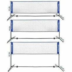 SONGMICS Filet De Badminton, Pliable, Facile à Monter, Facile à Transporter, Hauteur Réglable (107 Cm, 120 Cm, 155 Cm), Bleu SYQ500V2 - Bleu -SONGMICS Soldes 56658038 5