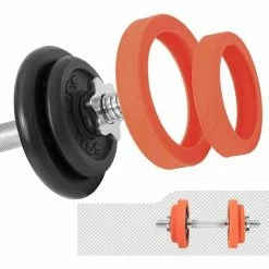 SONGMICS Kit Haltères Musculation, Avec Barre D’Extension, Plusieurs Poids Ajustable, Pour Hommes Et Femmes, Musculation, Prise De Masse à La Maison,Orange SYL20LRA - Orange -SONGMICS Soldes 56658039 5