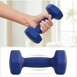SONGMICS Haltère, 1 Paire, Salle De Sport, Musculation, Entraînement, Revêtement En Vinyle, Antiglisse, 2 X 2,5 Kg, Bleu SYL65BU - Bleu -SONGMICS Soldes 56744935 4