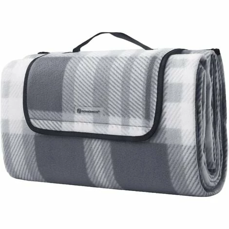 SONGMICS Couverture De Pique-Nique, 195 X 150 Cm, Tapis De Plage, Pour Camping, Parc, Cour, Surface Imperméable, Pliable, Gris Et Blanc GCM61GW - Gris Et Blanc 3 SONGMICS Couverture De Pique-Nique, 195 X 150 Cm, Tapis De Plage, Pour Camping, Parc, Cour, Surface Imperméable, Pliable, Gris Et Blanc GCM61GW - Gris Et Blanc