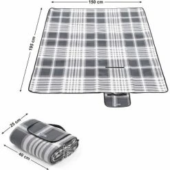 SONGMICS Couverture De Pique-Nique, 195 X 150 Cm, Tapis De Plage, Pour Camping, Parc, Cour, Surface Imperméable, Pliable, Gris Et Blanc GCM61GW - Gris Et Blanc 11 SONGMICS Couverture De Pique-Nique, 195 X 150 Cm, Tapis De Plage, Pour Camping, Parc, Cour, Surface Imperméable, Pliable, Gris Et Blanc GCM61GW - Gris Et Blanc -SONGMICS Soldes 56744940 5
