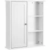 VASAGLE Armoire De Salle De Bains Armoire Murale Armoire à Pharmacie Etagères Rangement 1 Porte Et Des étagères 1 Paroi Réglable Sans Miroir Couleur Blanche Par SONGMICS BBC20WT - Blanc -SONGMICS Soldes 5725944 1
