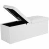 SONGMICS Coffre De Rangement Couvercle Pliable Par 2 Côtés Banc De Rangement Capacité 120 L Banquette De Couleur Blanche LSF75WT 1 SONGMICS Coffre De Rangement Couvercle Pliable Par 2 Côtés Banc De Rangement Capacité 120 L Banquette De Couleur Blanche LSF75WT -SONGMICS Soldes 5726076 1