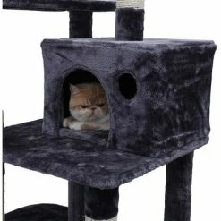 FEANDREA Arbre à Chat Hauteur De 154cm Perchoir Pour Chat Grande Capacité Griffoir Niches Colonnes Renforcées Gris Foncé Par SONGMICS PCT86G - Gris Foncé -SONGMICS Soldes 5726110 3