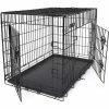FEANDREA 2 Portes Cage Pour Chien Pliable Et Transportable Avec Poignées Et Plateau 91 X 58 X 64cm Par SONGMICS PPD36H - Noir -SONGMICS Soldes 5726133 1