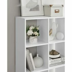 VASAGLE Bibliothèque, Étagère De Rangement 10 Compartiments, Meuble, Cube, Pour Salon, Bureau, Chambre, Séparateur De Pièce, Style Scandinave, Blanc Par SONGMICS LBC168T14 - Blanc -SONGMICS Soldes 67371277 4