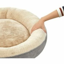 FEANDREA Panier Pour Chien Rond, Lit Chat Donuts, Ø50 Cm, Gris Clair Par SONGMICS PGW050G01 - Gris Clair -SONGMICS Soldes 68259068 3
