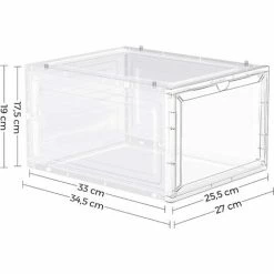 SONGMICS Boîtes à Chaussures, Lot De 12, Organisateurs Avec Porte, Rangement De Chaussure En Plastique, Empilable, Assemblage Facile, 27 X 34,5 X 19 Cm, Jusqu’à La Pointure 46, Blanc LSP032W12 - Blanc 11 SONGMICS Boîtes à Chaussures, Lot De 12, Organisateurs Avec Porte, Rangement De Chaussure En Plastique, Empilable, Assemblage Facile, 27 X 34,5 X 19 Cm, Jusqu’à La Pointure 46, Blanc LSP032W12 - Blanc -SONGMICS Soldes 68259075 5