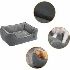 FEANDREA Panier Pour Chien, Canapé, Lit, Niche Pour Animaux, Housse Amovible Et Lavable, Pour Petits Chiens, 70 X 55 X 21 Cm, Gris Par SONGMICS PGW10GG - Gris -SONGMICS Soldes 68259087 3