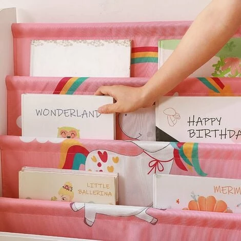 SONGMICS Bibliothèque Enfant, Étagère De Rangement Pour Livres à 5 Niveaux, Pour Chambre D’Enfant, Salle De Jeux, Garderie, École, 62,8 X 28 X 72 Cm, Gain De Place, Blanc Et Rose GKR071P01 - Blanc Et Rose 5 SONGMICS Bibliothèque Enfant, Étagère De Rangement Pour Livres à 5 Niveaux, Pour Chambre D’Enfant, Salle De Jeux, Garderie, École, 62,8 X 28 X 72 Cm, Gain De Place, Blanc Et Rose GKR071P01 - Blanc Et Rose – Image 3