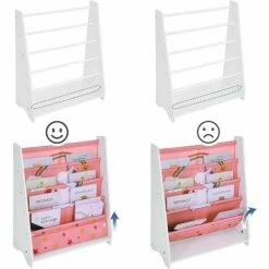 SONGMICS Bibliothèque Enfant, Étagère De Rangement Pour Livres à 5 Niveaux, Pour Chambre D’Enfant, Salle De Jeux, Garderie, École, 62,8 X 28 X 72 Cm, Gain De Place, Blanc Et Rose GKR071P01 - Blanc Et Rose 10 SONGMICS Bibliothèque Enfant, Étagère De Rangement Pour Livres à 5 Niveaux, Pour Chambre D’Enfant, Salle De Jeux, Garderie, École, 62,8 X 28 X 72 Cm, Gain De Place, Blanc Et Rose GKR071P01 - Blanc Et Rose -SONGMICS Soldes 68259094 4