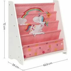 SONGMICS Bibliothèque Enfant, Étagère De Rangement Pour Livres à 5 Niveaux, Pour Chambre D’Enfant, Salle De Jeux, Garderie, École, 62,8 X 28 X 72 Cm, Gain De Place, Blanc Et Rose GKR071P01 - Blanc Et Rose 11 SONGMICS Bibliothèque Enfant, Étagère De Rangement Pour Livres à 5 Niveaux, Pour Chambre D’Enfant, Salle De Jeux, Garderie, École, 62,8 X 28 X 72 Cm, Gain De Place, Blanc Et Rose GKR071P01 - Blanc Et Rose -SONGMICS Soldes 68259094 5