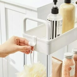 SONGMICS Chariot Fin, Étagère De Cuisine à 4 Niveaux, Chariot De Salle De Bain Pour Petit Espace, Avec Roulettes Et Poignées, 40 X 13,5 X 93 Cm, Blanc KSC018W01 - Blanc -SONGMICS Soldes 68259097 4
