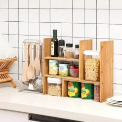 SONGMICS Organisateur De Bureau Modulable à 3 Formes, Rangement De Bureau Réglable Peu Encombrant, Petite Décoration De Bibliothèque, Pour Bureau, Cuisine Et Salle De Bain, Bambou Naturel OFS45NL - Bambou Naturel 9 SONGMICS Organisateur De Bureau Modulable à 3 Formes, Rangement De Bureau Réglable Peu Encombrant, Petite Décoration De Bibliothèque, Pour Bureau, Cuisine Et Salle De Bain, Bambou Naturel OFS45NL - Bambou Naturel -SONGMICS Soldes 68600043 3