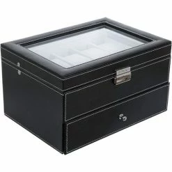 SONGMICS Boîte à Montre 20 Montres JWB020 - Noir 8 SONGMICS Boîte à Montre 20 Montres JWB020 - Noir -SONGMICS Soldes 68600045 2