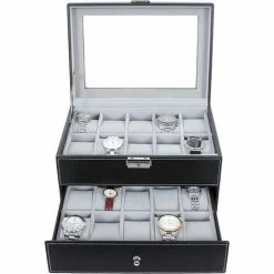 SONGMICS Boîte à Montre 20 Montres JWB020 - Noir 9 SONGMICS Boîte à Montre 20 Montres JWB020 - Noir -SONGMICS Soldes 68600045 3