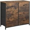 SONGMICS Commode En Tissu, Console Large 6 Tiroirs, Meuble De Rangement, Cadre En Métal, Surface Boisée, Style Industriel, Pour Chambre, Couloir, Marron Rustique Et Noir LGS23H - Marron Rustique Et Noir 1 SONGMICS Commode En Tissu, Console Large 6 Tiroirs, Meuble De Rangement, Cadre En Métal, Surface Boisée, Style Industriel, Pour Chambre, Couloir, Marron Rustique Et Noir LGS23H - Marron Rustique Et Noir -SONGMICS Soldes 68600051 1