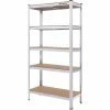 SONGMICS Strong Etagère De Rangement 180 X 90 X 40cm Charge Lourde Acier Resistant Clipsable Avec MDF 5 Tablettes, Capacité De 875kg, GLR40SV - Gris -SONGMICS Soldes 7745514 1