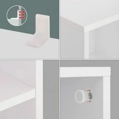 SONGMICS Bibliothèque à 8 Casiers En Bois Étagère De Rangement Armoire Maison Bureau Blanche LBC24WT 10 SONGMICS Bibliothèque à 8 Casiers En Bois Étagère De Rangement Armoire Maison Bureau Blanche LBC24WT -SONGMICS Soldes 7745516 4